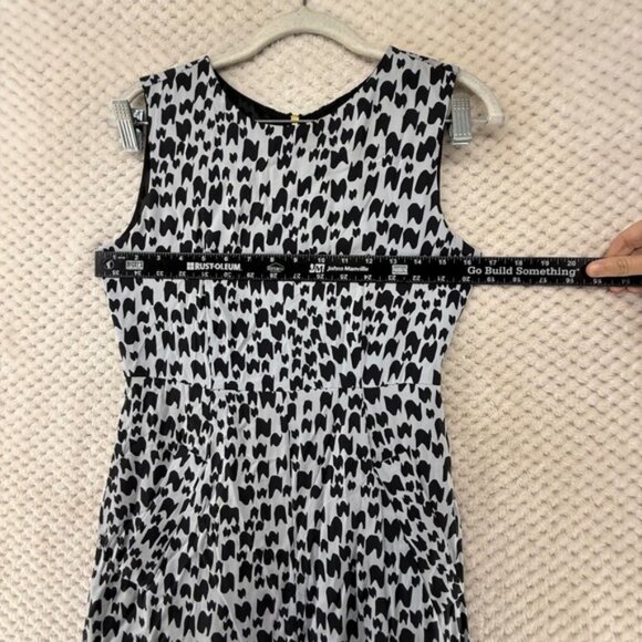 Diane von Furstenberg Dress DVF‎ Black Grey Print Sleeveless Exposed Zip Size 2 - Picture 6 of 9